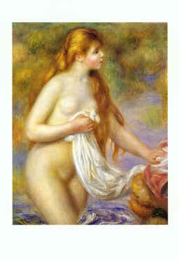 Pierre Renoir Bather with Long Hair France oil painting art
